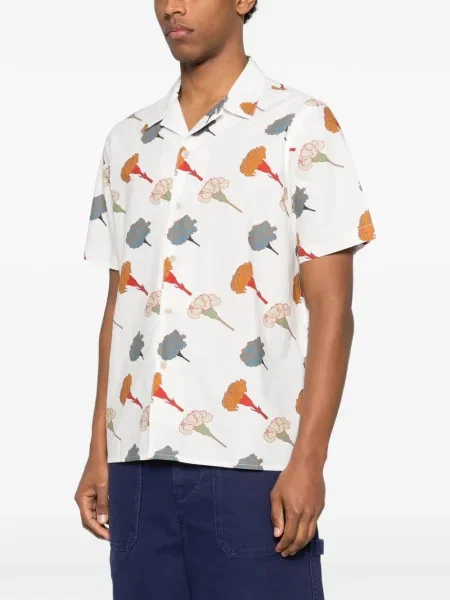 Cămașă Paul Smith cu imagine alb