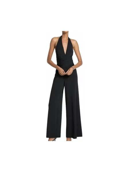 Salopetă Michael Michael Kors cu gât halter plic negru