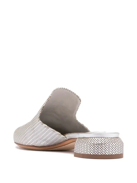 Papuci tip mules Officine Creative din piele gri