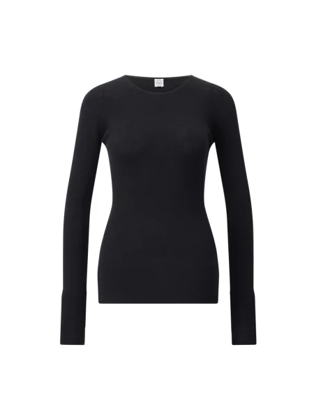 Sweter Toteme z długim rękawem czarny