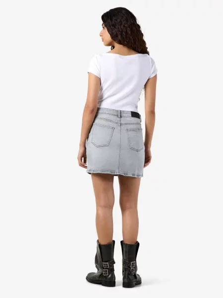 Noisy may Sukňa NMYolanda denim sivý