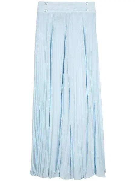Szerokie spodnie Edward Achour Paris plisowane niebieskie