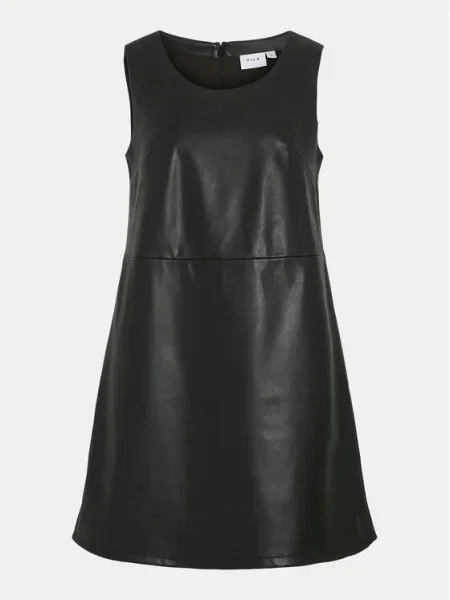 Vila Рокля от имитация на кожа Dede черен