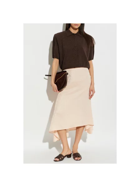 Spódnica Victoria Beckham asymetryczna różowa