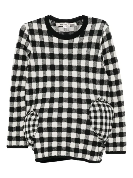 Pulover Comme Des Garçons în carouri negru
