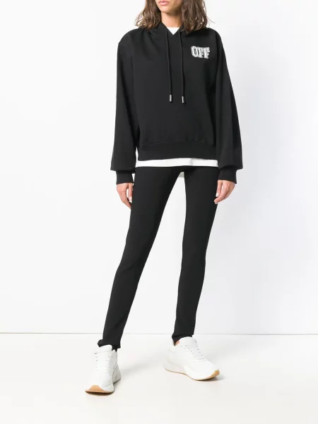 Pulover Off-white din jerseu alb