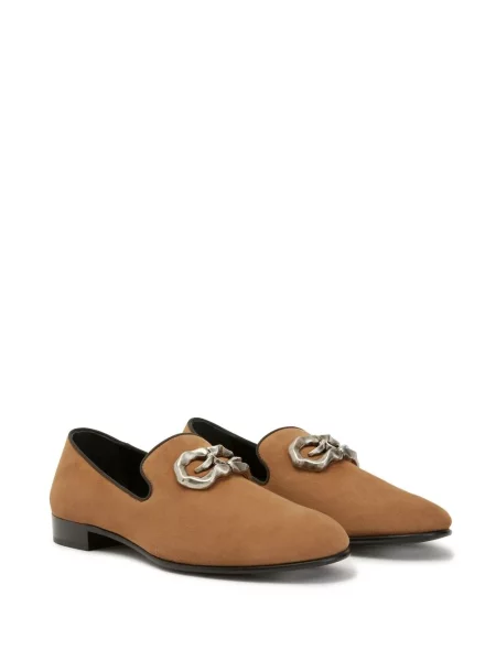 Pantofi loafer Giuseppe Zanotti din piele maro
