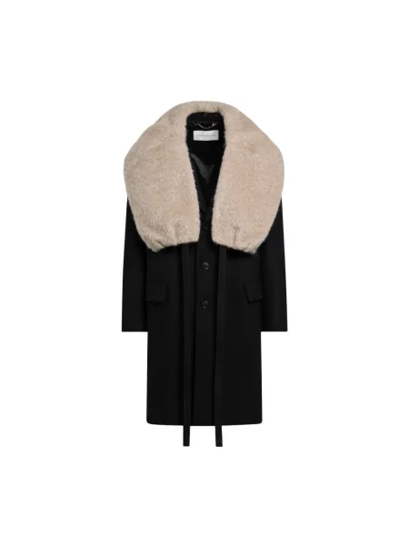 Płaszcz Dries Van Noten wełniany czarny