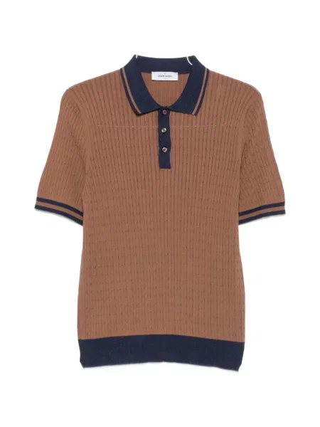 Tricou polo Gran Sasso tricotate maro