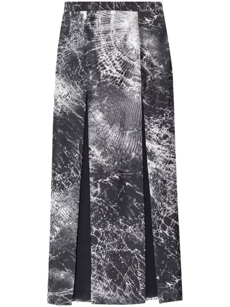 Fustă Alexander Mcqueen cu imagine cu imprimeu abstract negru