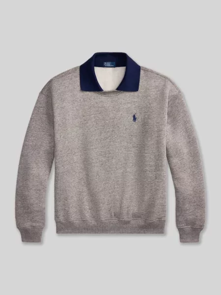 Bluza o kroju loose fit z mieszanki bawełny Polo Ralph Lauren granatowa