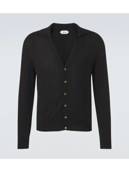Cardigan Versace de mătase negru