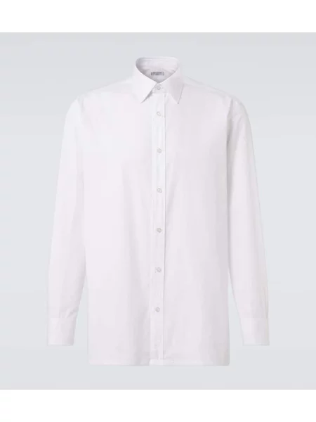 Poplínová košile Charvet bílá