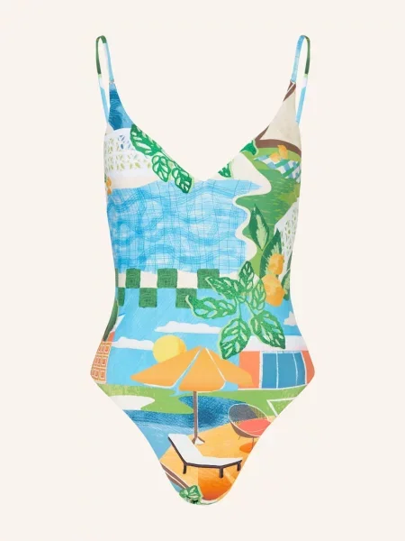 Seafolly Strój Kąpielowy Sunset blau zielony