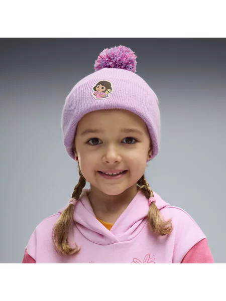 Czapka beanie PUMA × DORA THE EXPLORER Mid Crown z pomponem Akcesoria różowy