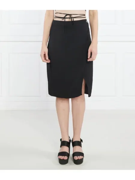 Calvin Klein Jeans Szoknya TIE DETAIL fekete