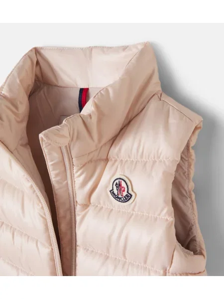 Gyerek pehelymellény Moncler Enfant rózsaszín