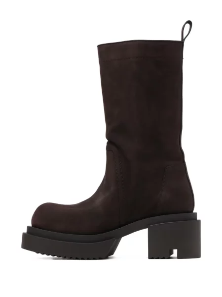 Botine Rick Owens cu platformă maro