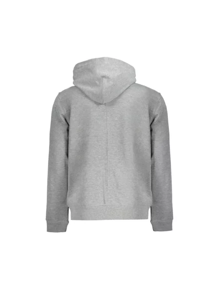 Bluza z kapturem Calvin Klein z długim rękawem szara