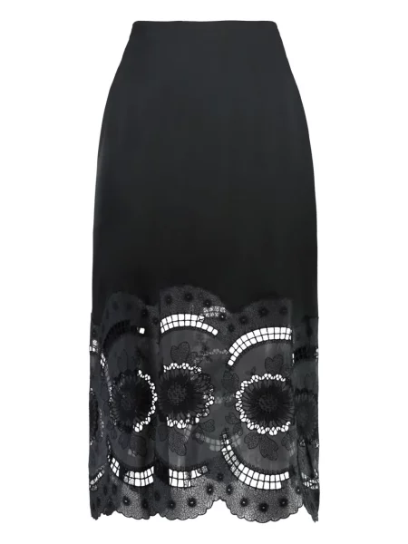 Fustă Stella Mccartney din satin negru