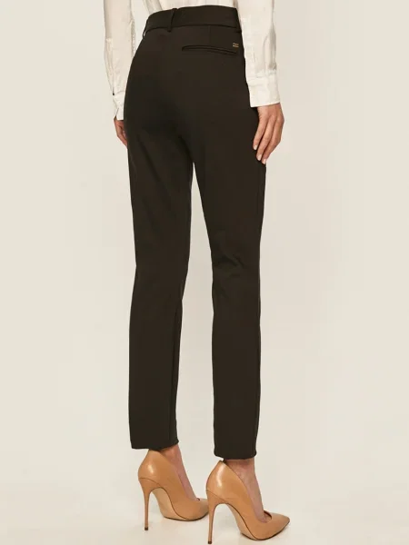 Kalhoty Tommy Hilfiger černá přiléhavé medium waist