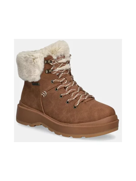 Futro Skechers ze sztucznego futra brązowe
