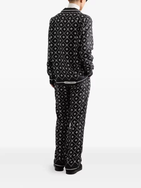 Cămașă Dolce & Gabbana cu imprimeu geometric negru