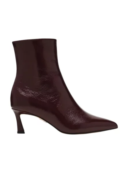Botki Steve Madden skórzane na szpilce czerwone