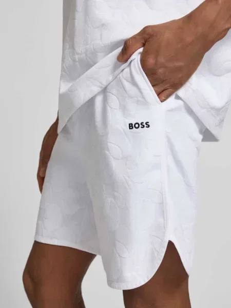Szorty o kroju regular fit z Mieszanka bawełny Model JT_Member Short' Boss Green białe