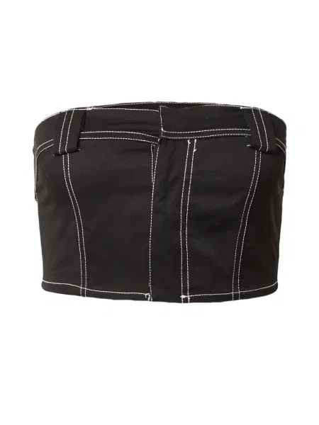 Nasty Gal Top fekete fehér