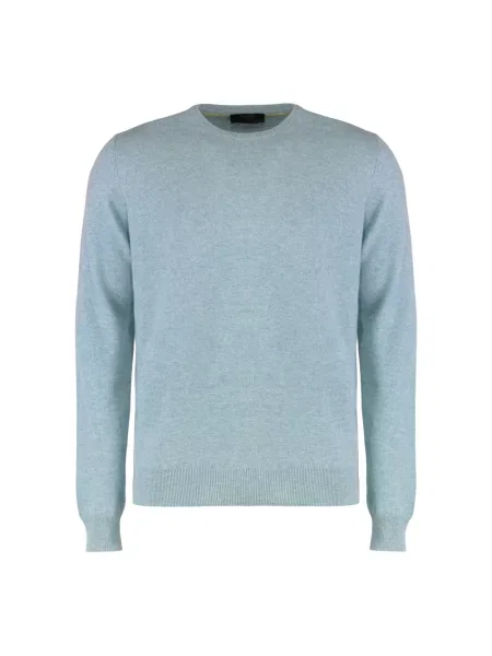 Lniany sweter Moorer niebieski