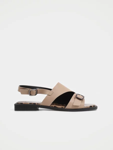 Велюрові Сандалії Respect бежевий