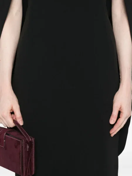 Rochie midi Alberta Ferretti până la genunchi de costum negru