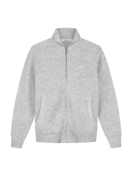 Dzianinowy sweter Olaf Hussein szary