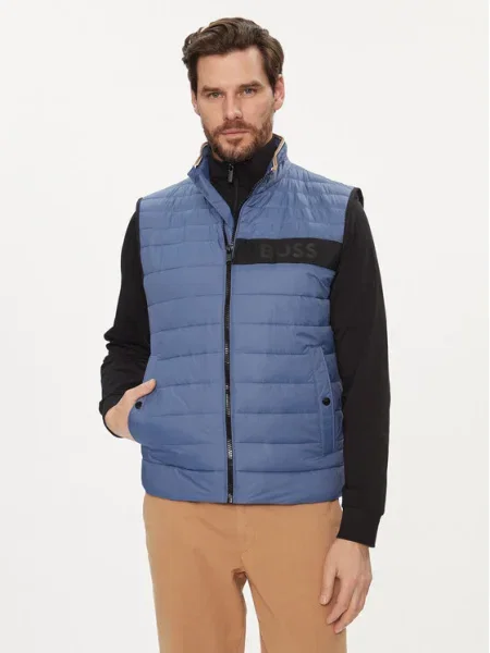 BOSS Vestă elegantă Darolan albastru