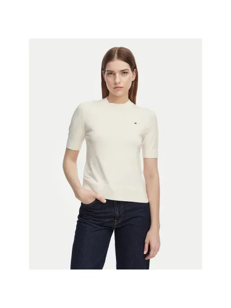 Tommy Hilfiger Majica Rumena Slim Fit bela