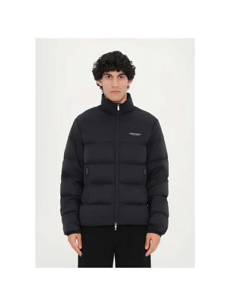 Armani Exchange geacă de puf bleumarin de iarnă albastru