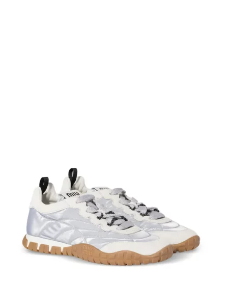 Szarvasbőr sneaker Miu Miu szürke