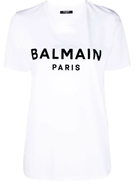 Tricou Balmain cu imagine alb