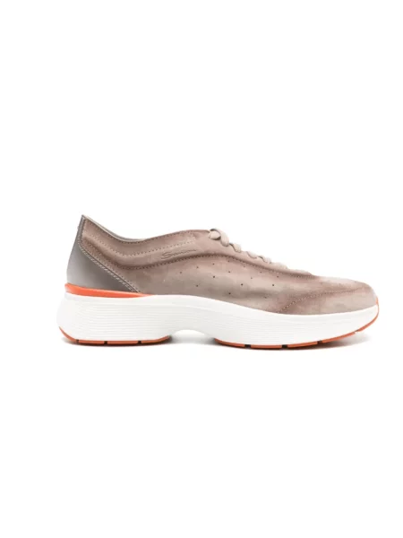 Sneakersy Santoni zamszowe brązowe