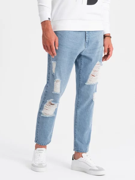 Nohavice Ombre Clothing modrá