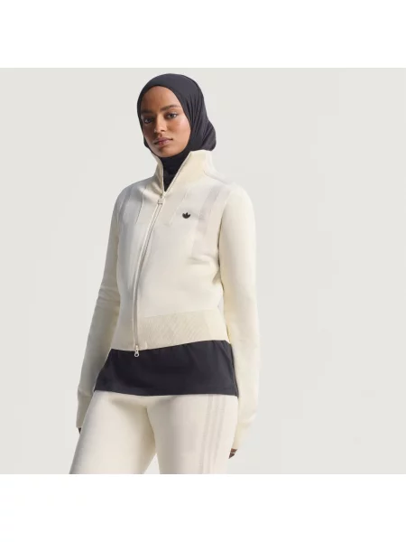 Dzianinowa bluza dresowa Adidas biała
