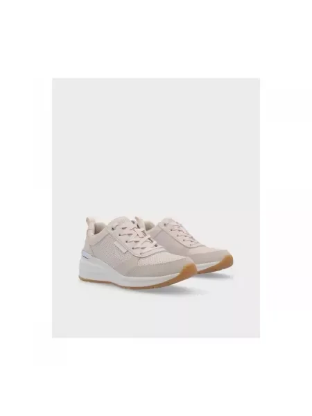 Pöttyös félcipő Skechers bézs