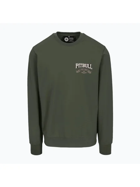 Tricou Pitbull Troublemaker Crewneck pentru bărbați vechi verde
