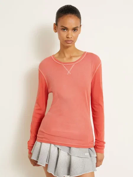 Top Acne Studios z długim rękawem biały