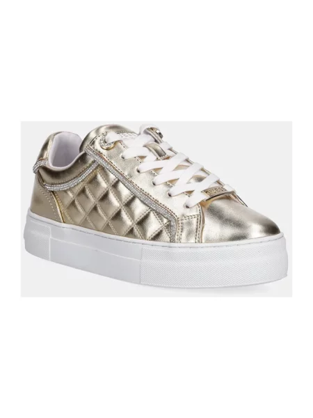 Sneakersy Guess skórzane żółte