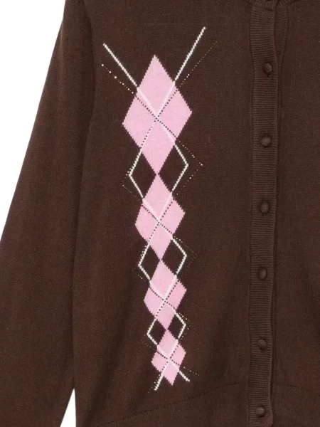 Stras cardigan Liu Jo cu model argyle maro