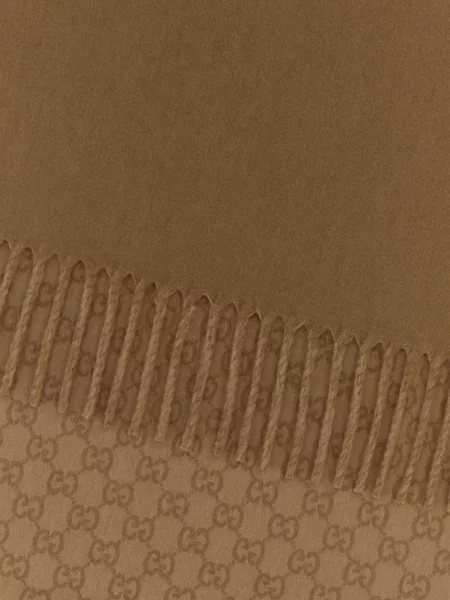 Fular Gucci cu broderie maro