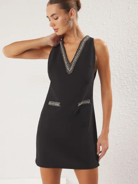 Trendyol Rochie / argintiu negru