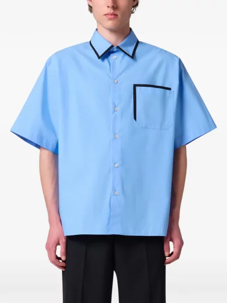 Cămașă Msgm cu broderie albastru